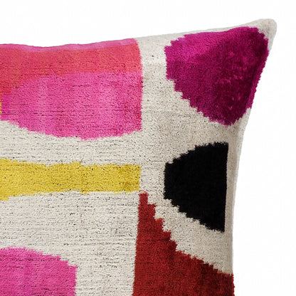 Rio Rio Silk Velvet Ikat Throw Pillow Cover 20 X 20